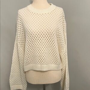 H&M Cozy White Knit Sweater